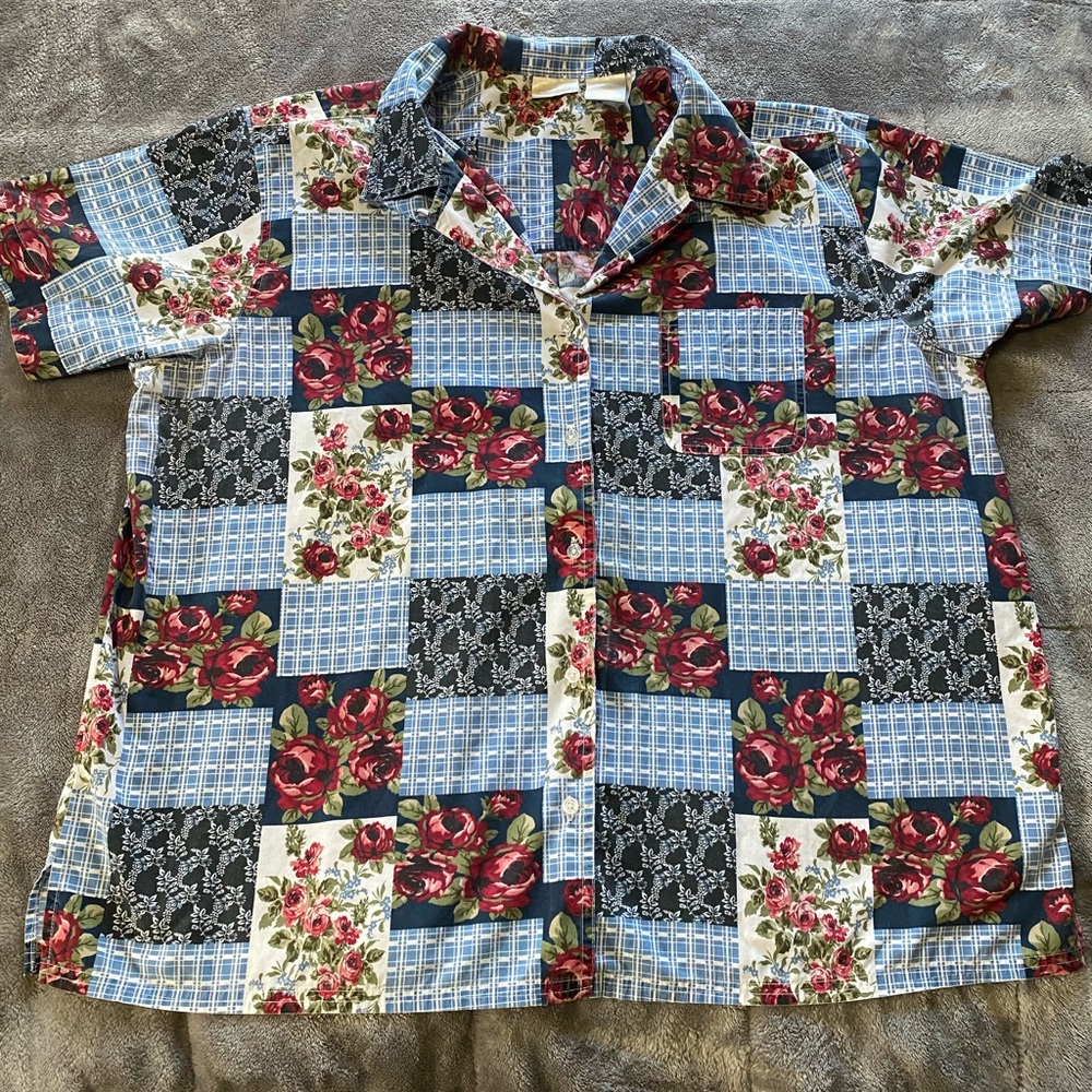 Bobbi Brooks Floral Patchwork Women’s Shirt (919)